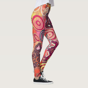 Tranquil Oval Corals Original Abstract Artwork Leggings