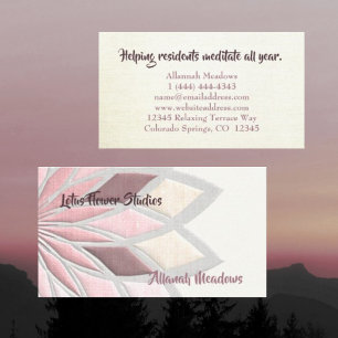 Tranquil Pastel Lotus Flower Business Card 