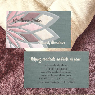 Tranquil Pastel Lotus Flower Business Card 
