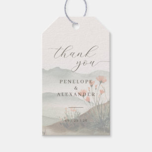 Tranquil Pastel Watercolor Landscape Gift Tags