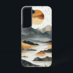 Tranquil Peaks at Dusk Phone Case<br><div class="desc">Gentle mountain forms bask in the glow of a setting sun,  capturing the stillness of twilight in nature.</div>