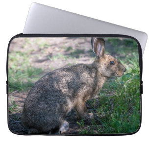 Tranquil Rabbit: Resting in Nature Laptop Sleeve