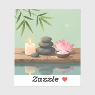 Tranquil Reflection – Zen Landscape Square Vinyl