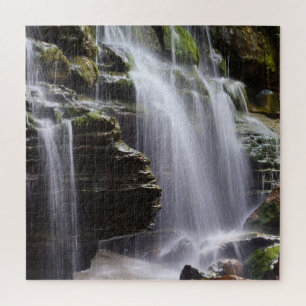 Tranquil Refreshing Waterfall - 20x20 inch Jigsaw Puzzle
