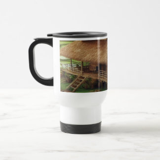 Tranquil Rice Terrace Landscape Travel Mug