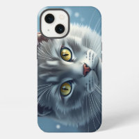 Tranquil Russian Blue Portrait with Soft Blues