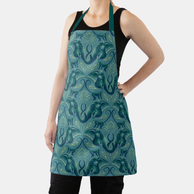 Tranquil Safari Tapestry Pattern - The White Lotus Apron (Insitu)