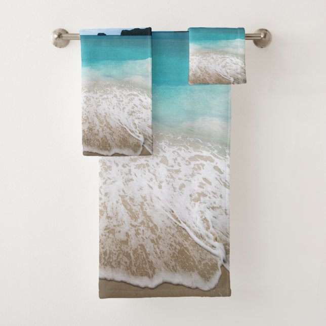 Tranquil Sea Beach Themed Bath Towel Set (Insitu)