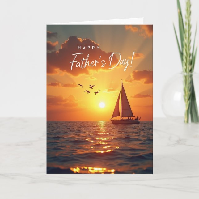 Tranquil Sea Fathers Day Card (Front)