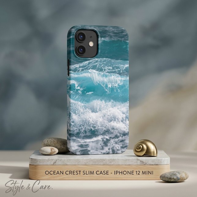 Tranquil Sea Motion Inspired Premium Case-Mate iPhone Case (Tranquil Sea Motion Inspired Premium iPhone 12 Mini Case)