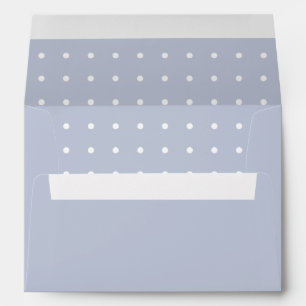 Tranquil Seas   Grey Blue Polka Dots Envelope