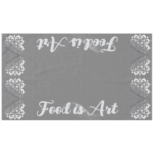 Tranquil Silver & Grey Monogram Tablecloth
