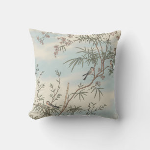 Tranquil Sky Birds Throw Pillow