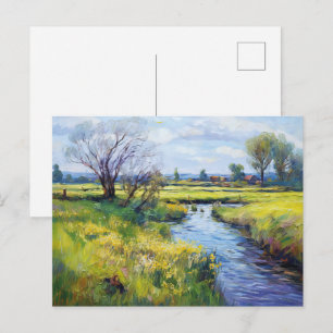 Tranquil Summer Stream in the Havelland Landscape Postcard