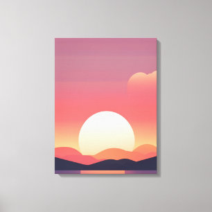 Tranquil Sunset Lake View Canvas Print