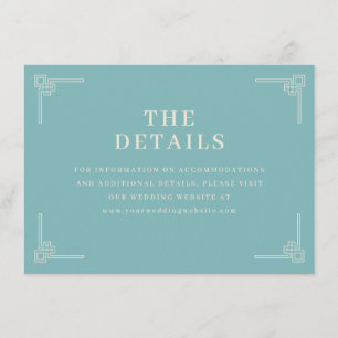 Tranquil Teal Geometric Motions Enclosure Card