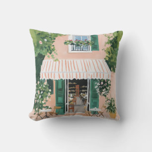 Tranquil Terrace in Rome Cushion