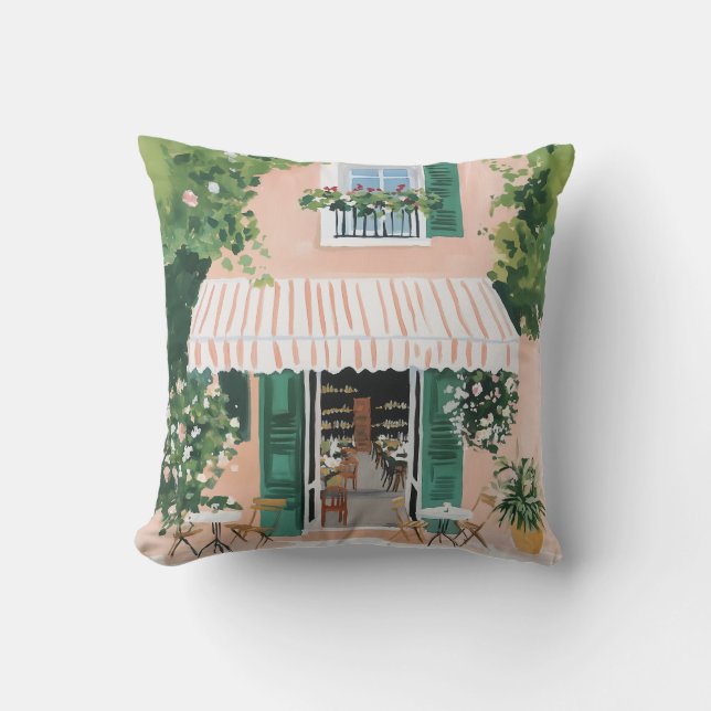 Tranquil Terrace in Rome Cushion (Front)