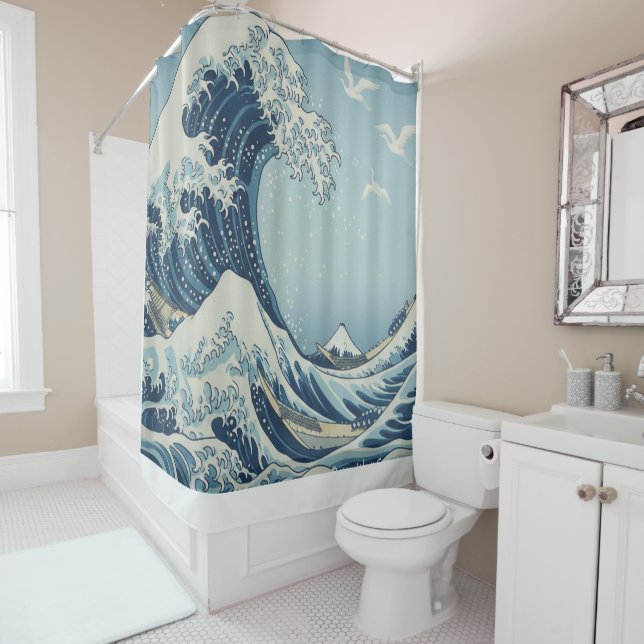 Tranquil Tides Shower Curtain (In Situ)