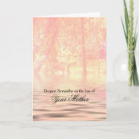 Tranquil Trees and Water Sympathy Card for Mother