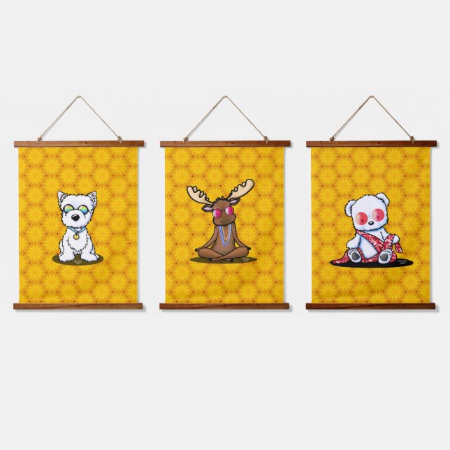 Tranquil Trio KiniArt Hanging Tapestry (Triple)