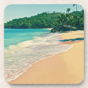 Tranquil Tropical Island Beach Coaster
