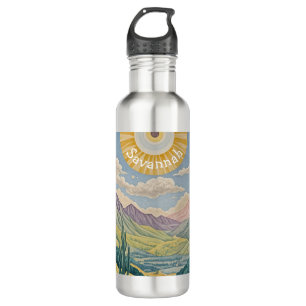 Tranquil Valley: Pastel Landscape 710 Ml Water Bottle
