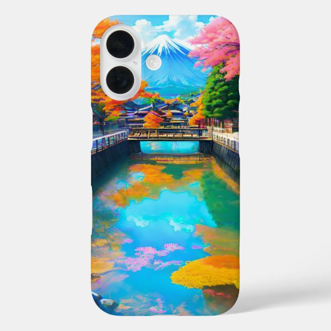 Tranquil Waters: Mt. Fuji's Reflection Case-Mate iPhone Case (Back)