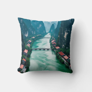 Tranquil Waters & Peaks – Scenic Escape Cushion