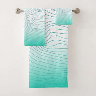 Tranquil Wave Flow Bath Towel Set