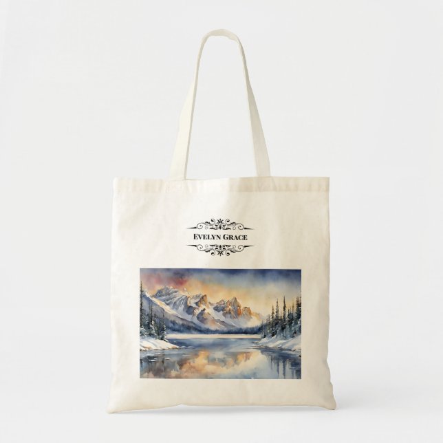 Tranquil Winter Banff National Park Tote (Front)