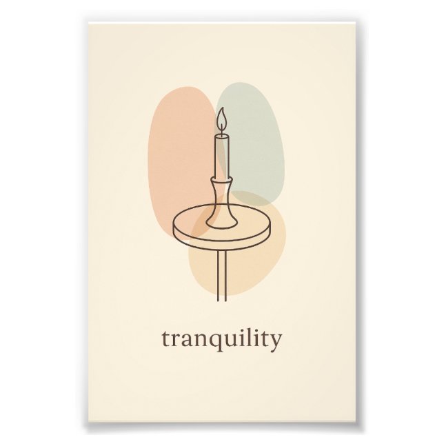 Tranquility Minimalist Candle Poster (Front)