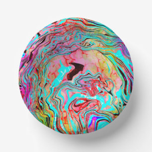 Tranquillity Abstract Fluid Art  Paper Plate