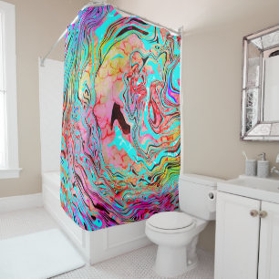 Tranquillity Abstract Fluid Art Shower Curtain