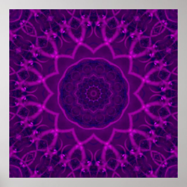 Tranquillity Fractal Kaleidoscope Poster (Front)