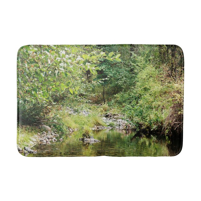 Tranquillity in the woods....... bath mat (Front)