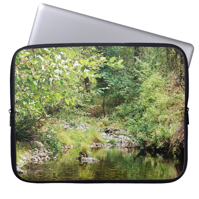 Tranquillity in the woods...... laptop sleeve (Front)