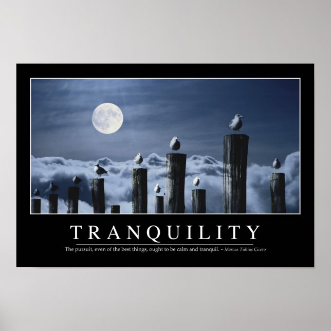 Tranquillity: Inspirational Quote Poster (Front)