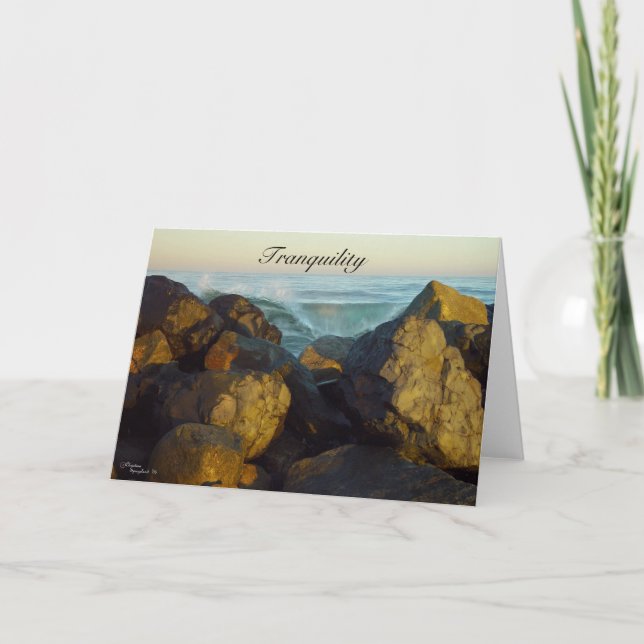 Tranquillity Ocean waves Greeting Card (Front)