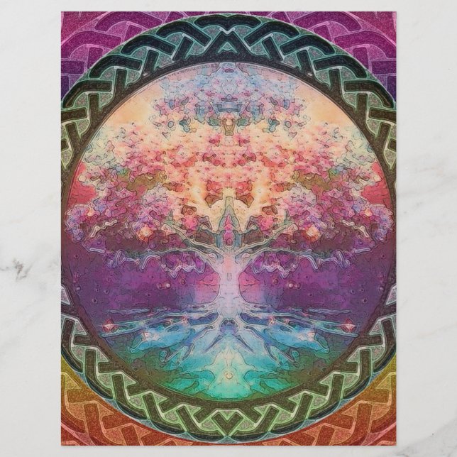 Tranquillity Tree of Life in Rainbow Colours Flyer (Front)