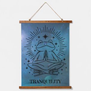 Tranquillity Yoga Frogs Hanging Tapestry