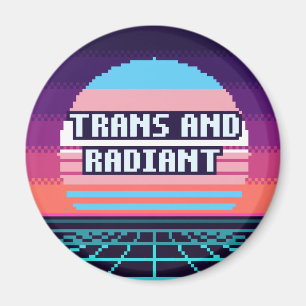 Trans And Radiant Pride Pixel Magnet