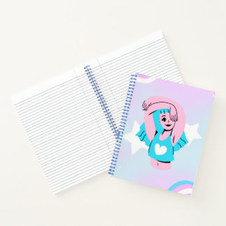 Trans art on deluxe spiral notebook