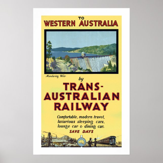 Trans Australian Railway Poster (Front)