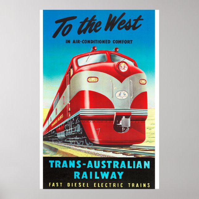 Trans-Australian Railway Poster (Front)