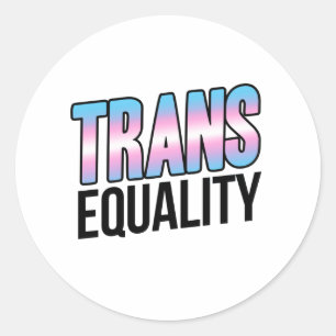 Trans Equality Classic Round Sticker