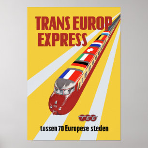 Trans Europe Express travel poste Poster