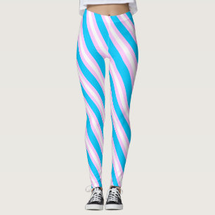 Trans Flag Art Leggings