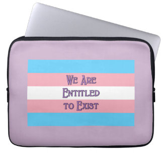 Trans Flag Entitled Laptop Sleeve