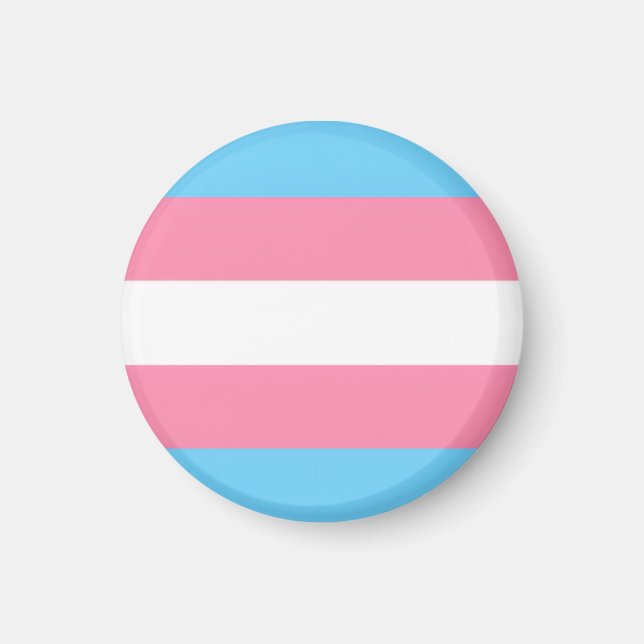 trans flag on magnet (Front)